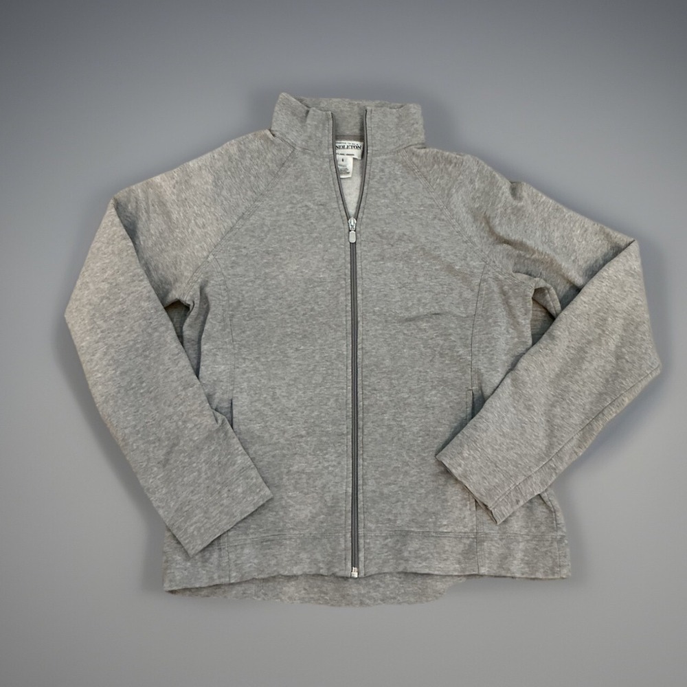 Pendleton Full Zip Jacket Heather Gray Cotton Blend ‎  Casual Small